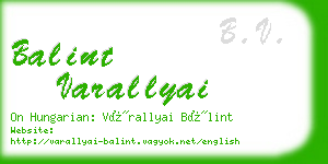 balint varallyai business card